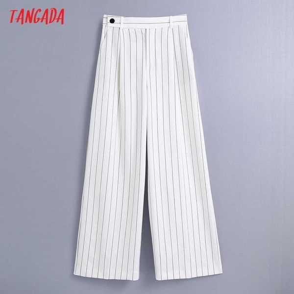 tangada fashion women white striped suit pants trousers pockets buttons office lady pants pantalon be703 210609, Black;white
tangada fashion women white striped suit pants trousers pockets buttons office lady pants pantalon be703 210609, Black;white