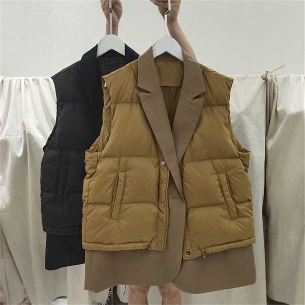 90% white duck down vest autumn winter women's solid loose gilet drawstring waistcoat windproof warm jacket sleeveless 211216, Black
90% white duck down vest autumn winter women's solid loose gilet drawstring waistcoat windproof warm jacket sleeveless 211216, Black