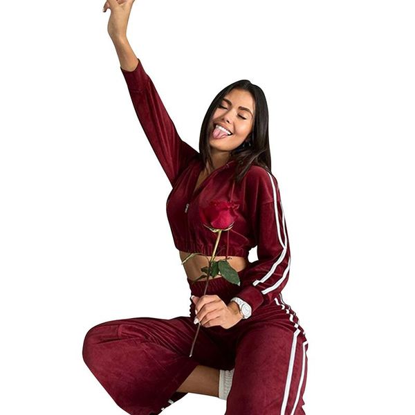 women's two piece pants sport patchwork pleuche 2 matching set women halter zip up long sleeve crop wide leg sportsuits workout outfits, White
women's two piece pants sport patchwork pleuche 2 matching set women halter zip up long sleeve crop wide leg sportsuits workout outfits, White