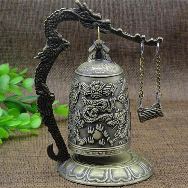 decorative objects & figurines retro metal bell decor bronze lock carved dragon buddhist clock good luck feng shui ornament home deskdec
decorative objects & figurines retro metal bell decor bronze lock carved dragon buddhist clock good luck feng shui ornament home deskdec