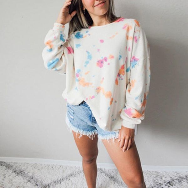 women's t-shirt spring and autumn round neck printed long sleeve casual loose pullover all-match basic style, White
women's t-shirt spring and autumn round neck printed long sleeve casual loose pullover all-match basic style, White