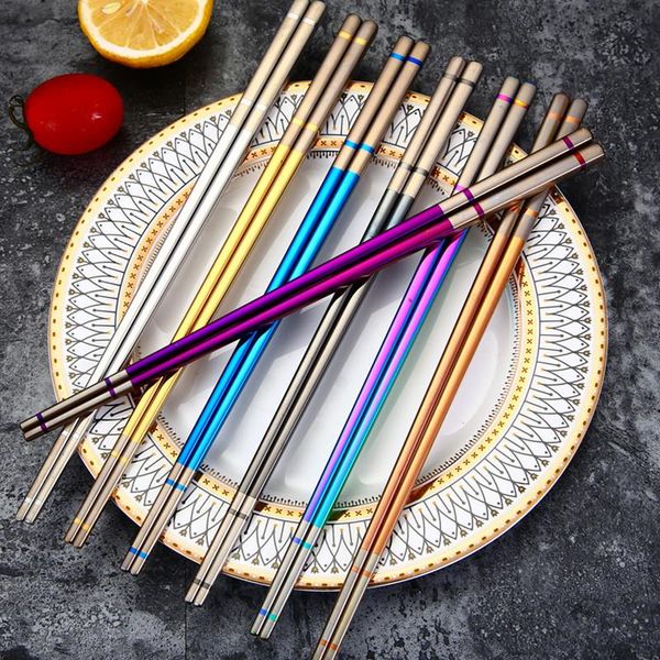 chopsticks 304 color metal stainless steel reusable non-slip stick sushi baguette household tableware kitchen tool
chopsticks 304 color metal stainless steel reusable non-slip stick sushi baguette household tableware kitchen tool