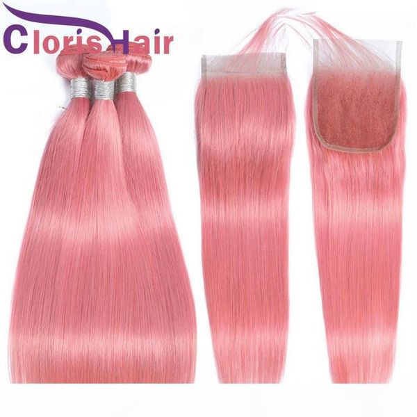 straight human hair bundles with lace closure 4pcs pink colored weaves malaysian virgin hair extensions 3 bundles with closure fast delivery, Black;brown
straight human hair bundles with lace closure 4pcs pink colored weaves malaysian virgin hair extensions 3 bundles with closure fast delivery, Black;brown