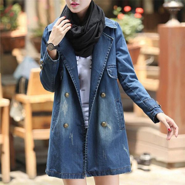 womens denim jacket plus size spring autumn fashion casual long sleeve denim jacket long jean coat outwear trench coat female1, Black;brown
womens denim jacket plus size spring autumn fashion casual long sleeve denim jacket long jean coat outwear trench coat female1, Black;brown