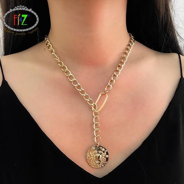 pendant necklaces f.j4z arrival fashion punk style maxi link chain zodiac round cancer carved necklace rock hip hop night club jewely, Silver
pendant necklaces f.j4z arrival fashion punk style maxi link chain zodiac round cancer carved necklace rock hip hop night club jewely, Silver