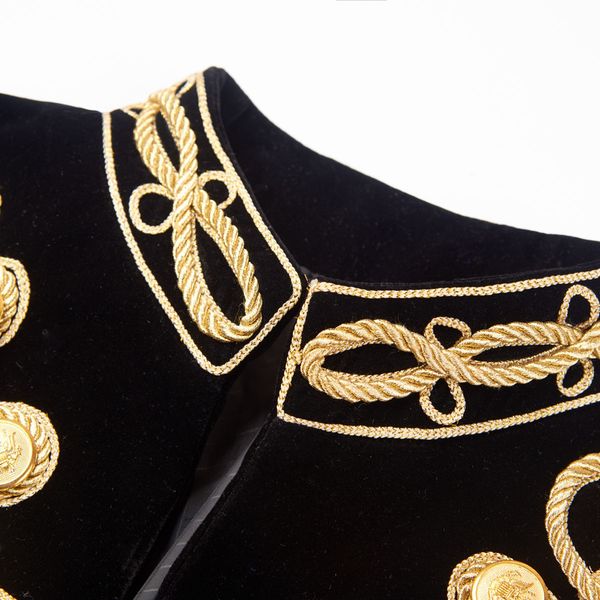 mens stand collar slim fit court jacket plus size handmade black gold embroidery velvet blazer singer nightclub stage costume, Black;red
mens stand collar slim fit court jacket plus size handmade black gold embroidery velvet blazer singer nightclub stage costume, Black;red