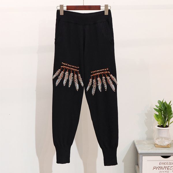autumn black sports knitted tracksuit women outfits manual beading eagle pattern sweater pants set female loose casual knit suit bdmq, Blue
autumn black sports knitted tracksuit women outfits manual beading eagle pattern sweater pants set female loose casual knit suit bdmq, Blue