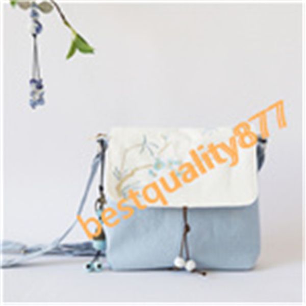 new simple antique hanfu canvas bag messenger fairy cloth bag small square bag