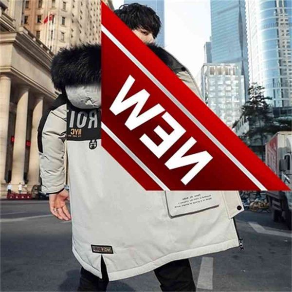 men's overseas 100% white goose down jacket big pocket winter trend medium long brand patchwork thickened parker hooded coat, Black
men's overseas 100% white goose down jacket big pocket winter trend medium long brand patchwork thickened parker hooded coat, Black