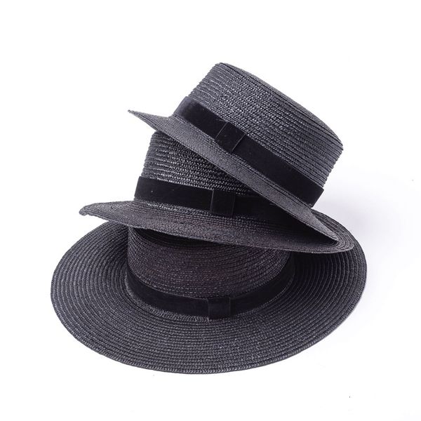 2021 new black flat panama women straw bowknot boater summer fedoras beach sun hat hq63, Blue;gray
2021 new black flat panama women straw bowknot boater summer fedoras beach sun hat hq63, Blue;gray