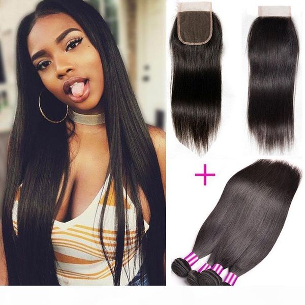 large promotion natural color 1b straight wave hair weft with closure 100% human hair, Black
large promotion natural color 1b straight wave hair weft with closure 100% human hair, Black