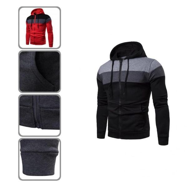 men's sweaters elastic cuff trendy leisure long sleeve men hoodie slim winter jacket drawstring for sports, White;black
men's sweaters elastic cuff trendy leisure long sleeve men hoodie slim winter jacket drawstring for sports, White;black