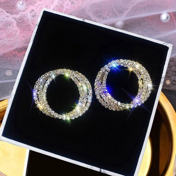 hoop & huggie fashion women jewelry multilayer round earrings shining gold silver color rhinestone for wedding party, Golden;silver
hoop & huggie fashion women jewelry multilayer round earrings shining gold silver color rhinestone for wedding party, Golden;silver