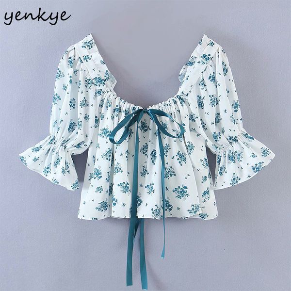 2021 new floral print sweet blouse women drawstring bow tie o neck butterfly sleeve crop plus size fashion summer 3cbe, White
2021 new floral print sweet blouse women drawstring bow tie o neck butterfly sleeve crop plus size fashion summer 3cbe, White