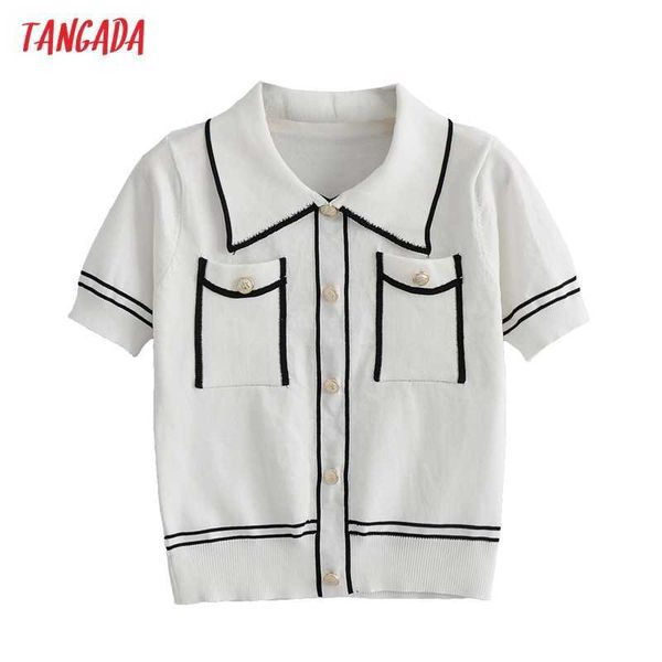 tangada korea chic women pocket summer thin sweater short sleeve ladies knitted jumper ai80 210609, White;black
tangada korea chic women pocket summer thin sweater short sleeve ladies knitted jumper ai80 210609, White;black