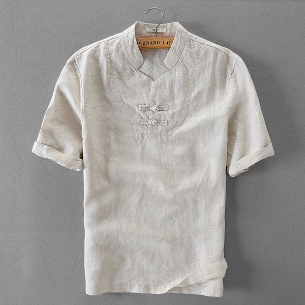 2021 new italy brand flax summer short sleeve men fashion stand collar shirt mens casual plus size male shirts chemise x013, White
2021 new italy brand flax summer short sleeve men fashion stand collar shirt mens casual plus size male shirts chemise x013, White