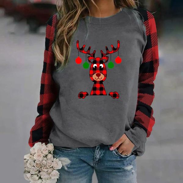 women's hoodies & sweatshirts women christmas sweatshirt pullover plaid printing long sleeve casual moletom, Black
women's hoodies & sweatshirts women christmas sweatshirt pullover plaid printing long sleeve casual moletom, Black