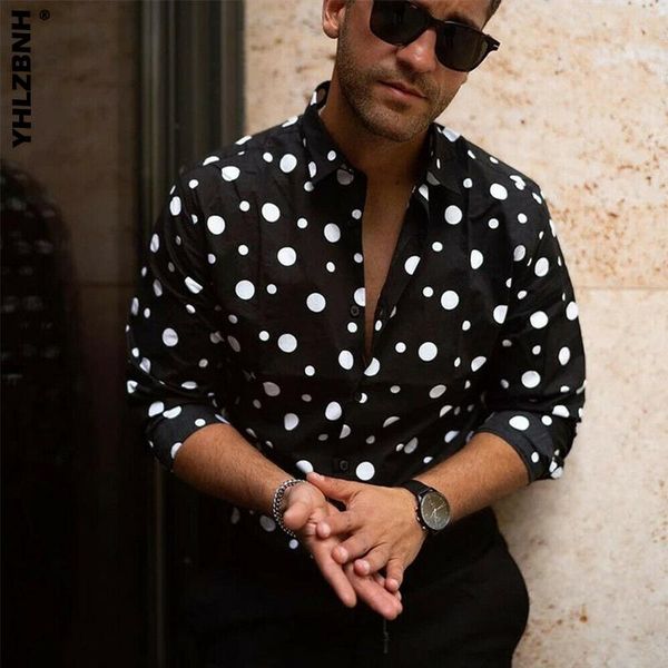 yhlzbnh 2021 brand men's polka dot shirt button down slim fit long sleeve boho holiday casual shirts bouse, White;black
yhlzbnh 2021 brand men's polka dot shirt button down slim fit long sleeve boho holiday casual shirts bouse, White;black