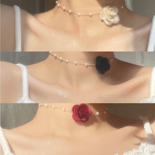 chains flower girl boy clavicle necklace camellia pearl baroque fairy gentle lace retro jewelry, Silver
chains flower girl boy clavicle necklace camellia pearl baroque fairy gentle lace retro jewelry, Silver