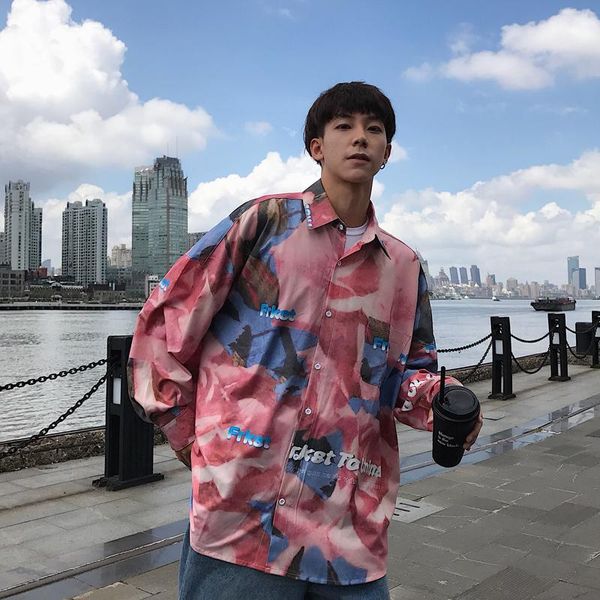 men's casual shirts autumn shirt fashion print loose hip hop long-sleeved man streetwear comfortable breathable male clothes, White;black
men's casual shirts autumn shirt fashion print loose hip hop long-sleeved man streetwear comfortable breathable male clothes, White;black