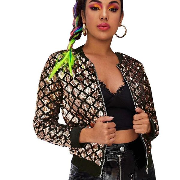women's jackets harajuku women casual gold jacquard sequins bomber jacket zipper diamonds cardigan geometric beading streetwear crop, Black;brown
women's jackets harajuku women casual gold jacquard sequins bomber jacket zipper diamonds cardigan geometric beading streetwear crop, Black;brown