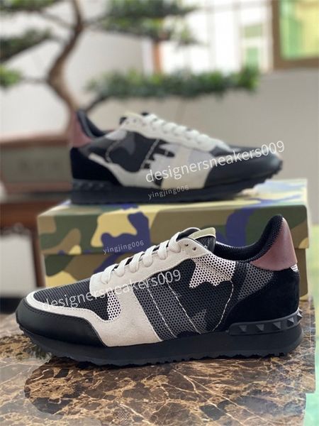 2022 stud runner shoe camouflage trainers mesh real leather combo runner sneakers men reflective rubber sole shoes, Black
2022 stud runner shoe camouflage trainers mesh real leather combo runner sneakers men reflective rubber sole shoes, Black