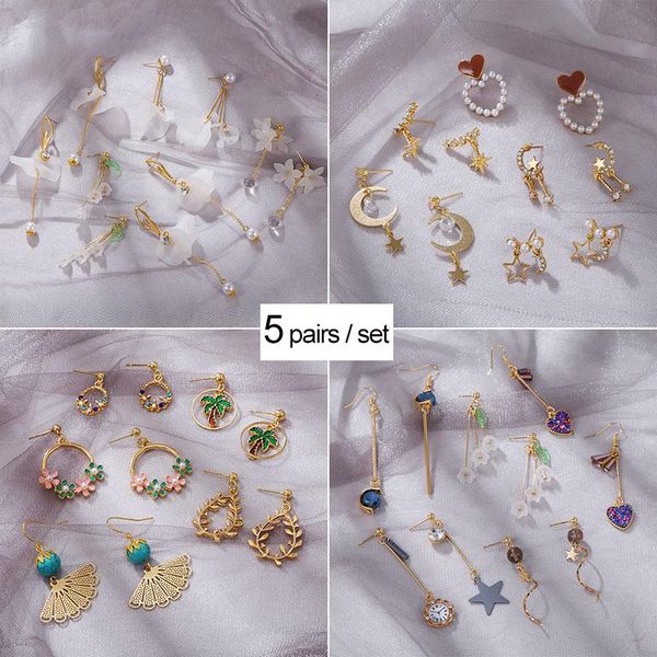 dangle & chandelier 5 pairs / set women earrings metal bohemia for korea tassel drop fashion jewelry 2021, Silver
dangle & chandelier 5 pairs / set women earrings metal bohemia for korea tassel drop fashion jewelry 2021, Silver