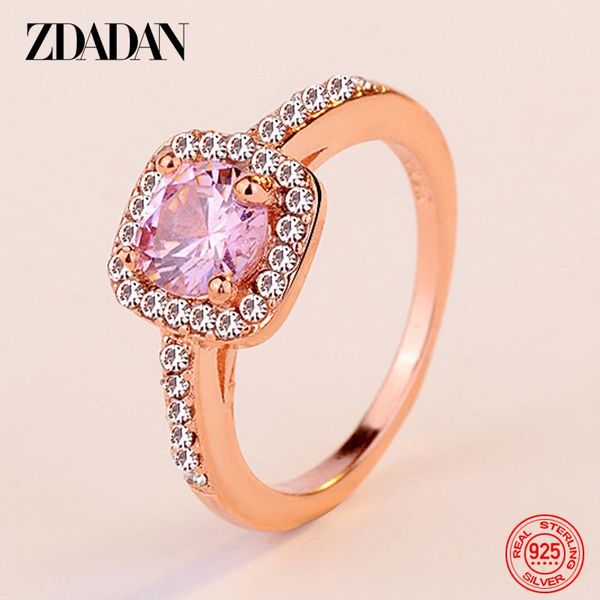 cluster rings zdadan 925 sterling silver rose gold square ring for women fashion jewelry bridal wedding engagement gift, Golden;silver
cluster rings zdadan 925 sterling silver rose gold square ring for women fashion jewelry bridal wedding engagement gift, Golden;silver