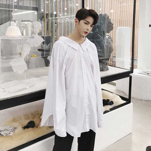 men's casual shirts trend fashion niche design leisure and loose large size long-sleeved shirt big collar black white, White;black
men's casual shirts trend fashion niche design leisure and loose large size long-sleeved shirt big collar black white, White;black