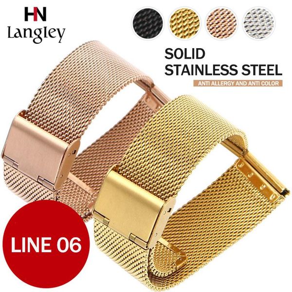 watch bands stainless steel mesh watchband size 12-24 mm man women wrist band gold black hook buckle strap accessories, Black;brown
watch bands stainless steel mesh watchband size 12-24 mm man women wrist band gold black hook buckle strap accessories, Black;brown