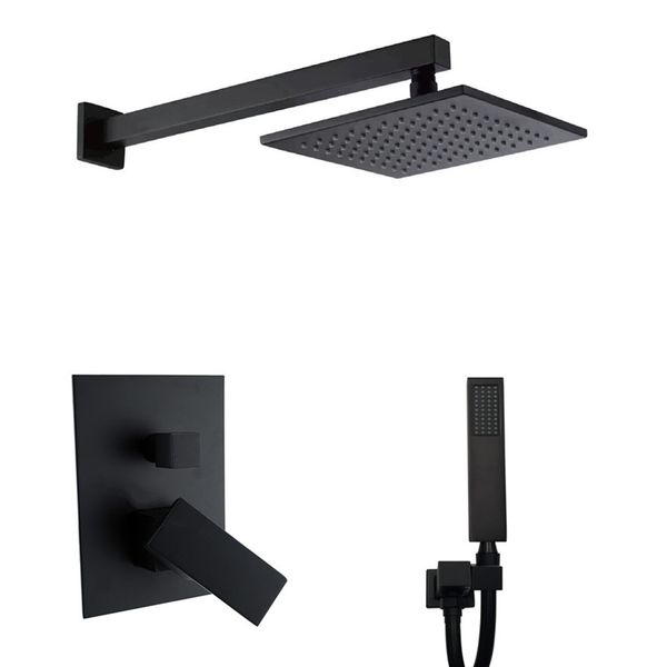 bathroom shower sets premium quality brass black 8" rain head faucet ceiling arm diverter mixer handheld spray set g1pl
bathroom shower sets premium quality brass black 8" rain head faucet ceiling arm diverter mixer handheld spray set g1pl