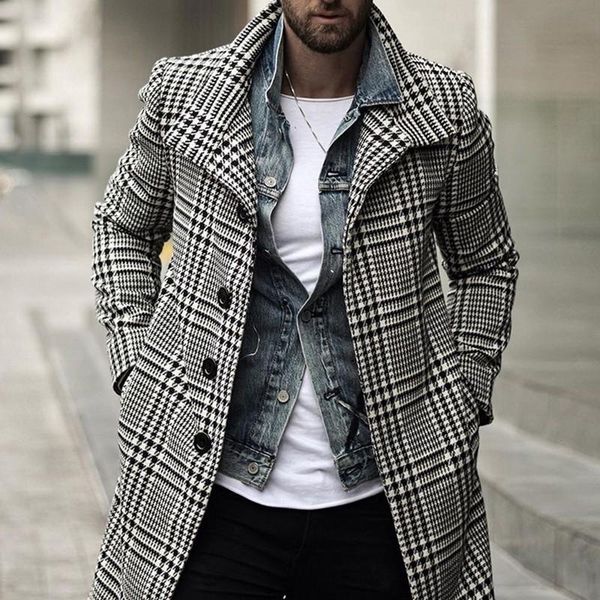 men's hoodies & sweatshirts long-length winter autumn overcoat warm collar lapel sleeve coat plaid trench long p, Black
men's hoodies & sweatshirts long-length winter autumn overcoat warm collar lapel sleeve coat plaid trench long p, Black