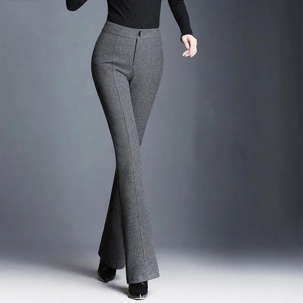 women's pants & capris wool woolen autumn winter women high waisted casual straight flare slim plus size black zipper office lady trous, Black;white
women's pants & capris wool woolen autumn winter women high waisted casual straight flare slim plus size black zipper office lady trous, Black;white