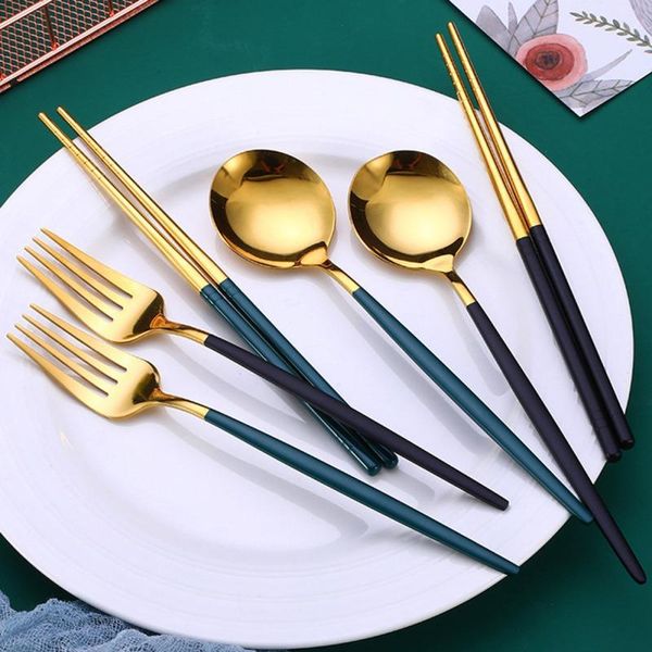 flatware sets 3pcs kitchen chopsticks fork spoon dinner set cutlery portable travel tableware stainless steel dinnerware with box m
flatware sets 3pcs kitchen chopsticks fork spoon dinner set cutlery portable travel tableware stainless steel dinnerware with box m