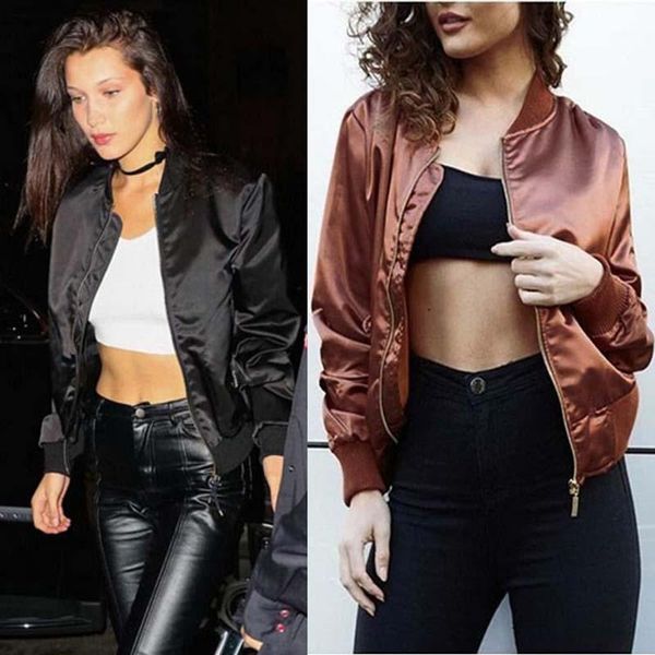 women's jackets 2021 autumn outer&coats womens ladies retro solid color zipper up bomber outwear casual coats and femme w1, Black;brown
women's jackets 2021 autumn outer&coats womens ladies retro solid color zipper up bomber outwear casual coats and femme w1, Black;brown