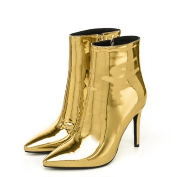 boots luxury metallic color ladies catwalk short pointed toe sheepskin lining elegant stiletto high-heeled nude, Black
boots luxury metallic color ladies catwalk short pointed toe sheepskin lining elegant stiletto high-heeled nude, Black