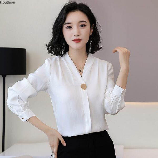 women's blouses & shirts shirt long-sleeved blouse solid color comfortable fashion casual v-neck summer puff sleeve lady blusas, White
women's blouses & shirts shirt long-sleeved blouse solid color comfortable fashion casual v-neck summer puff sleeve lady blusas, White