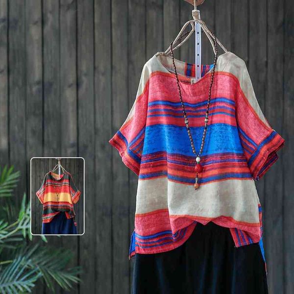 loose striped cotton linen womens and blouses boho plus size tunic korean style thin summer shirts blusas 210603, White
loose striped cotton linen womens and blouses boho plus size tunic korean style thin summer shirts blusas 210603, White