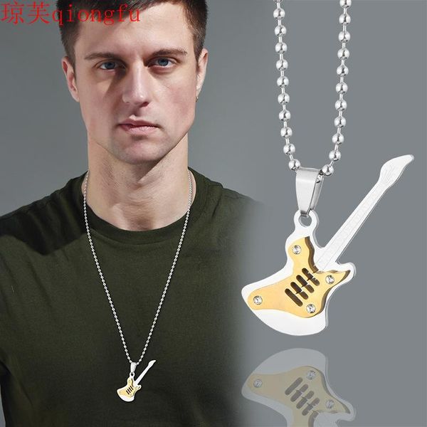 pendant necklaces lucky personality guitar necklace male ins hip-hop hipster clothes accessories titanium steel jumper jewelry on the neck, Silver
pendant necklaces lucky personality guitar necklace male ins hip-hop hipster clothes accessories titanium steel jumper jewelry on the neck, Silver