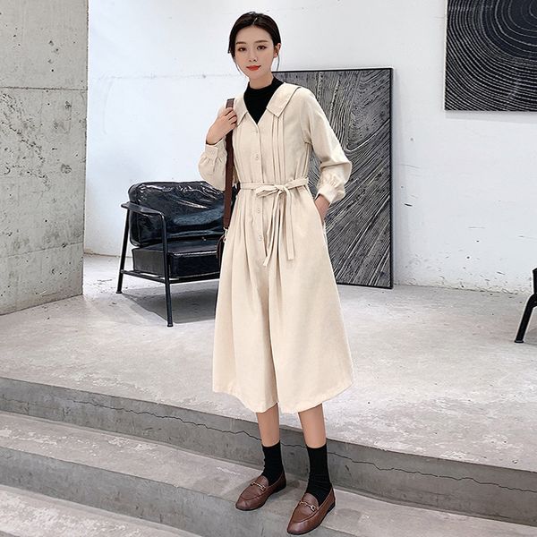 new arrival fashion casual women elegant autumn long sleeve temperament young simple preppy style white a-line dress 7zhu, White;black
new arrival fashion casual women elegant autumn long sleeve temperament young simple preppy style white a-line dress 7zhu, White;black