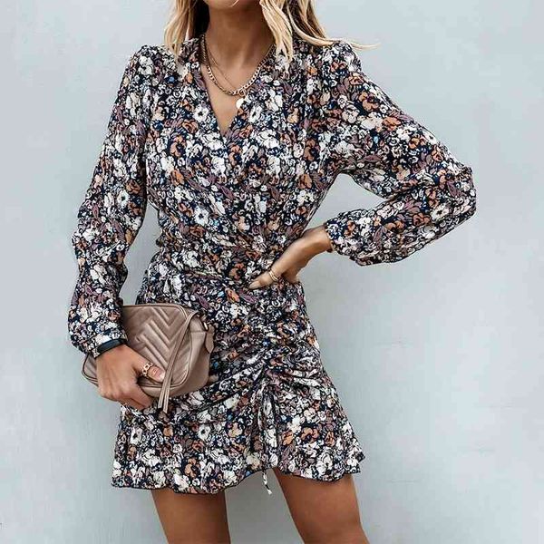 casual dresses women spring long sleeve drawstring floral autumn v neck a line print femme elegant mini party vestidos n824, Black;gray
casual dresses women spring long sleeve drawstring floral autumn v neck a line print femme elegant mini party vestidos n824, Black;gray