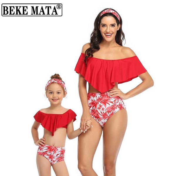 mom and daughter swimwear summer ruffle sleeve off shoulder family look mother daughter bathing suit mommy and me swimsuits sets, Blue
mom and daughter swimwear summer ruffle sleeve off shoulder family look mother daughter bathing suit mommy and me swimsuits sets, Blue