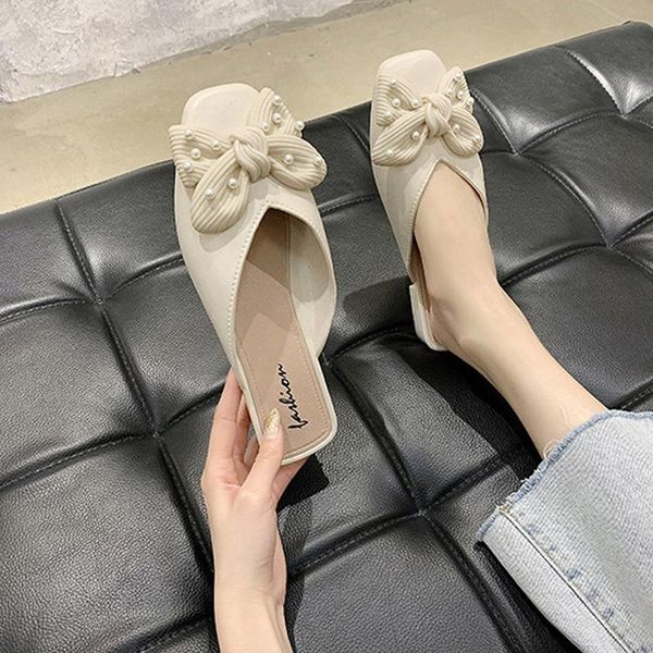 slippers 2021 spring summer women's fashion pearl thick heel comfortable casual outside home baotou lazy sandals drag, Black
slippers 2021 spring summer women's fashion pearl thick heel comfortable casual outside home baotou lazy sandals drag, Black