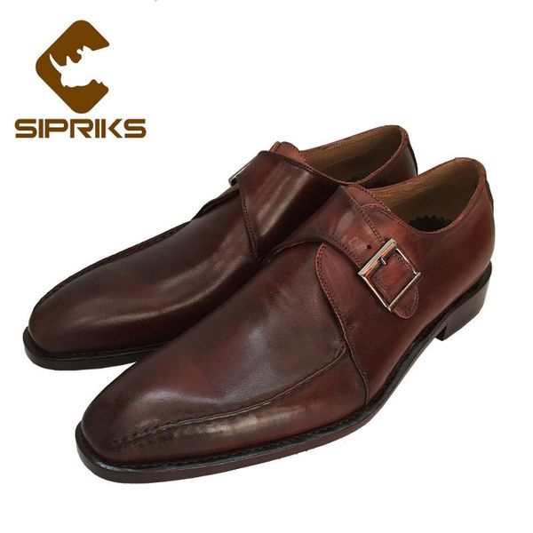 dress shoes sipriks italian custom mens dark brown single monk strap blake leather outsole gents suits social office, Black
dress shoes sipriks italian custom mens dark brown single monk strap blake leather outsole gents suits social office, Black