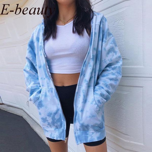 women's jackets tie-dye hoodies autumn winter female hooded casual zipper sweatshirt harajuku oversized ladies girls hoodie, Black;brown
women's jackets tie-dye hoodies autumn winter female hooded casual zipper sweatshirt harajuku oversized ladies girls hoodie, Black;brown