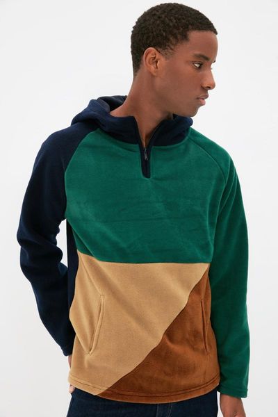 men's hoodies & sweatshirts trendyol men 's regular fit hooded long sleeve color block sweatshirt tmnaw22sw0740, Black
men's hoodies & sweatshirts trendyol men 's regular fit hooded long sleeve color block sweatshirt tmnaw22sw0740, Black