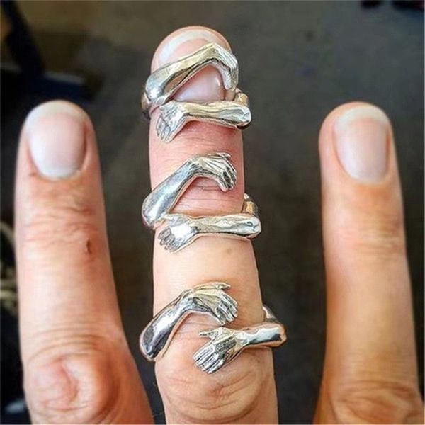 wedding rings male female opening thin ring creative hug with both hands engagement vintage gold silver color for women men, Slivery;golden
wedding rings male female opening thin ring creative hug with both hands engagement vintage gold silver color for women men, Slivery;golden
