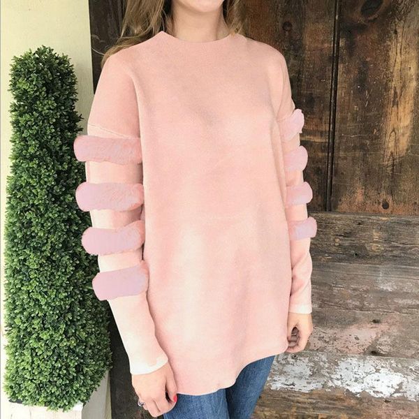 women's sweaters women sweater pullover basic rib knitted casual solid crew neck essential jumper long sleeve fur patchwork, White;black
women's sweaters women sweater pullover basic rib knitted casual solid crew neck essential jumper long sleeve fur patchwork, White;black
