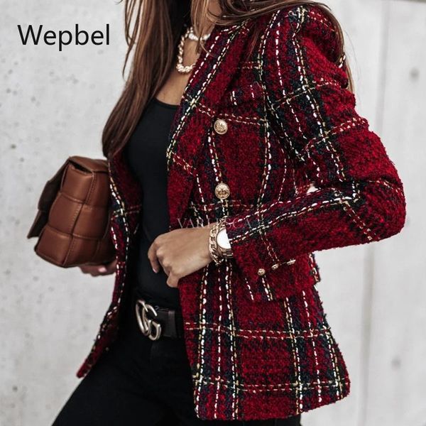 wepbel plaid printed women jackets long sleeve slim fits outwear single-breasted short suit coat fashion autumn female outwear, Black;brown
wepbel plaid printed women jackets long sleeve slim fits outwear single-breasted short suit coat fashion autumn female outwear, Black;brown