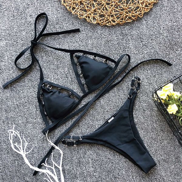 women brazilian bikini set solid push up bh badpak double metals summer beach badmode beachwear biquini, White;black
women brazilian bikini set solid push up bh badpak double metals summer beach badmode beachwear biquini, White;black